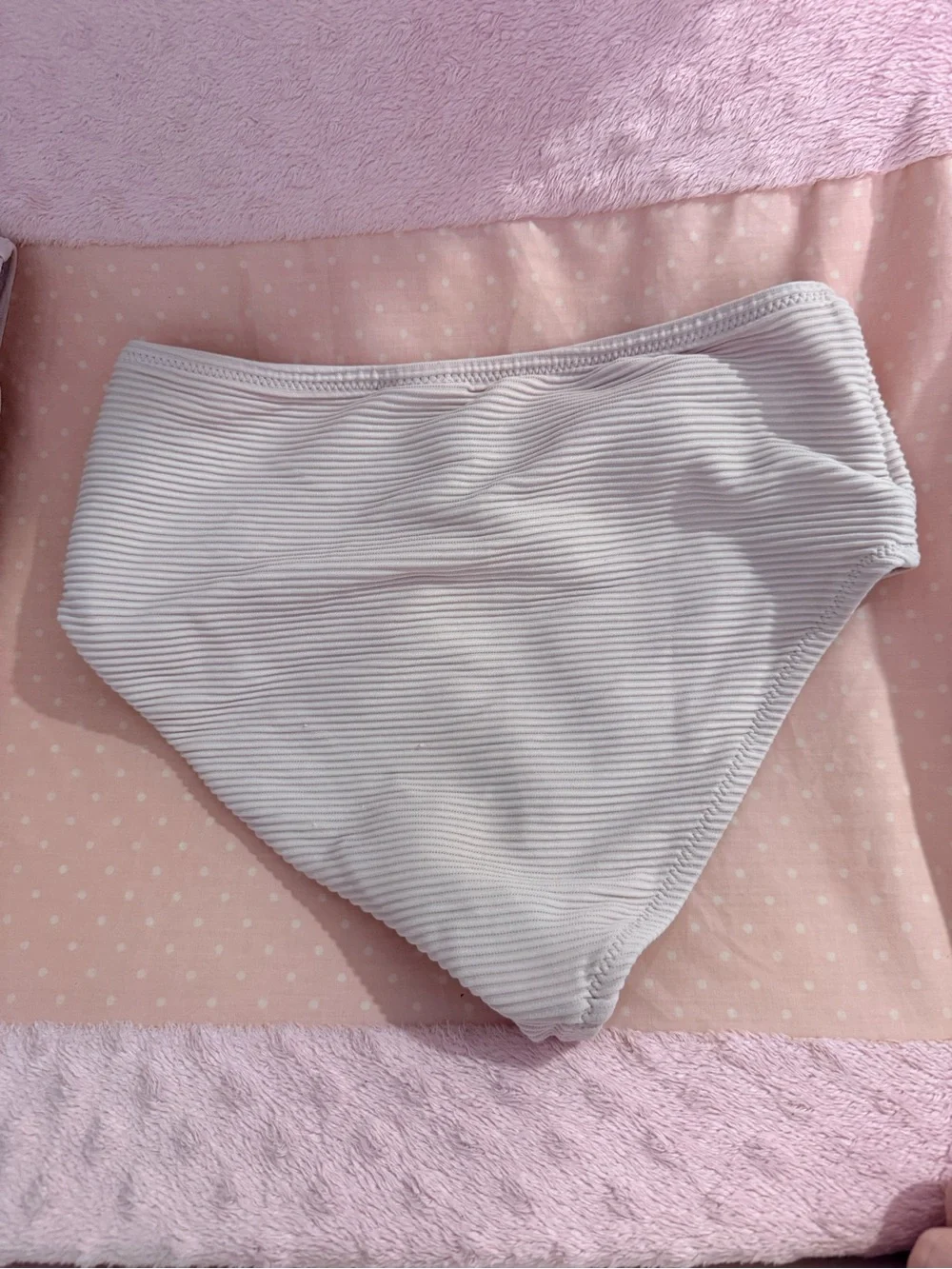J. Crew Crewcuts Brigette Pink Ribbed One Shoulder Bikini, size 10